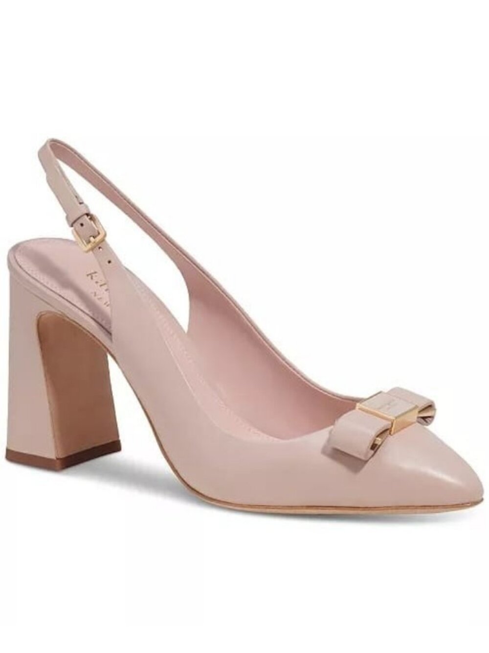 Kate Spade New York Bowdie Slingback Pumps Women Size 11 Pale Vellum Ankle Strap